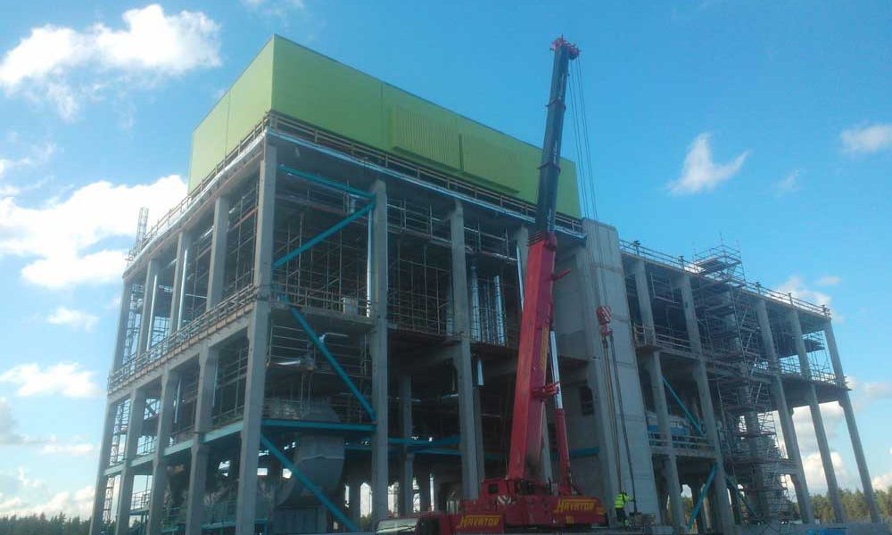 Kattokonehuone Uudenkaupungin soijajalostamo